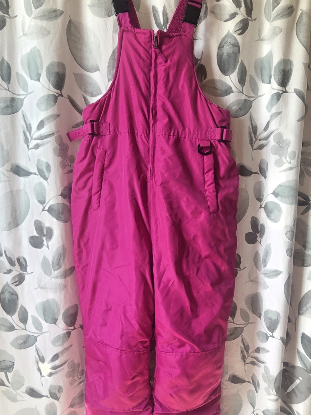 Girls' Pink Insulated Snow Bib Overalls, Bib Snowpants